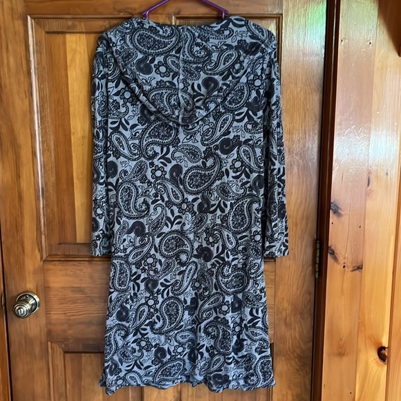 Athleta Black/Gray Hooded Beach Cover Up Size XL - Picture 3 of 7